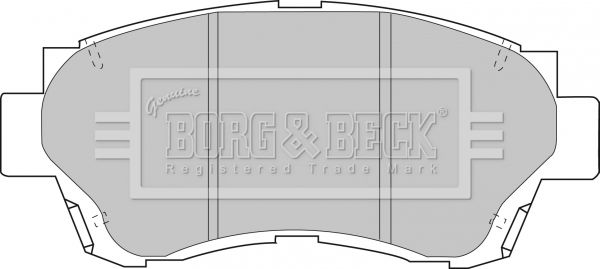 BORG & BECK Комплект тормозных колодок, дисковый тормоз BBP1377